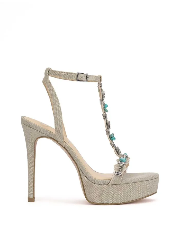 Women Saigee Embellished Platform In Natural Jessica Simpson Platforms