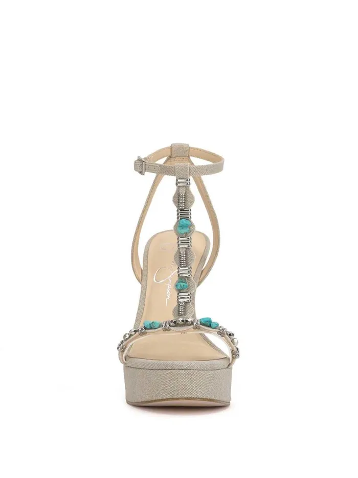 Women Saigee Embellished Platform In Natural Jessica Simpson Platforms