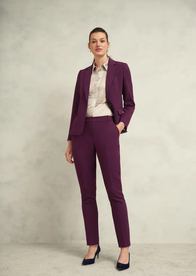 Women Sami Tapered Trousers Warm Plum Hobbs Trousers