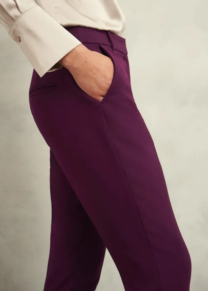 Women Sami Tapered Trousers Warm Plum Hobbs Trousers
