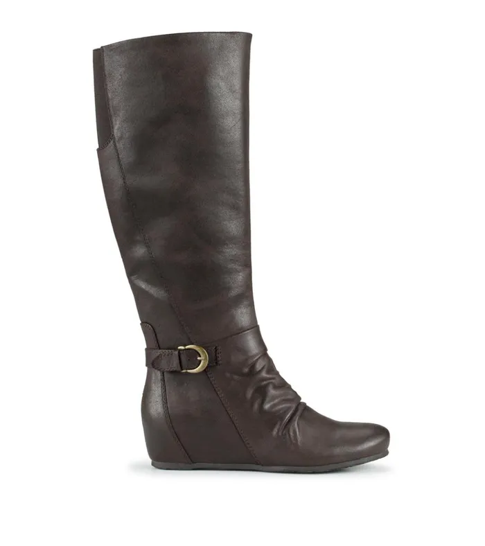 Women Sammy Tall Wedge Boot Dark Brown Baretraps Knee High Boots
