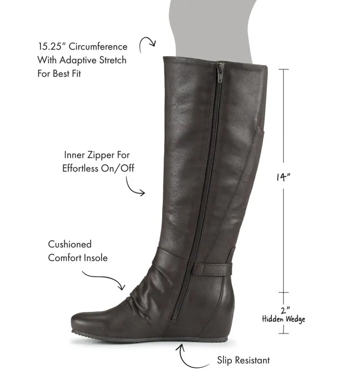 Women Sammy Tall Wedge Boot Dark Brown Baretraps Knee High Boots