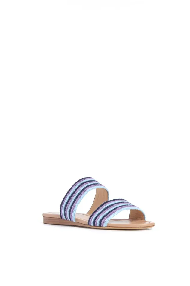 Women Sandals Gabriela Hearst Lora Flat Sandal In Navy Multi Crochet
