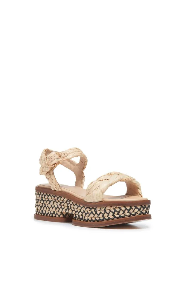 Women Sandals Gabriela Hearst Michael Platform Sandal In Natural Raffia