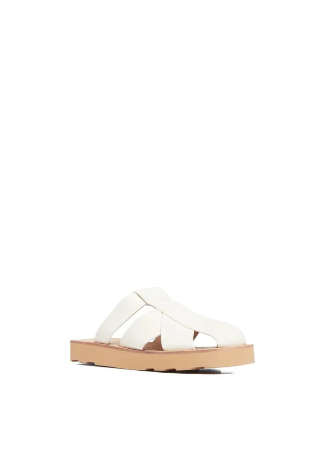 Women Sandals Gabriela Hearst Phaon Slide Sandal In Cream Leather