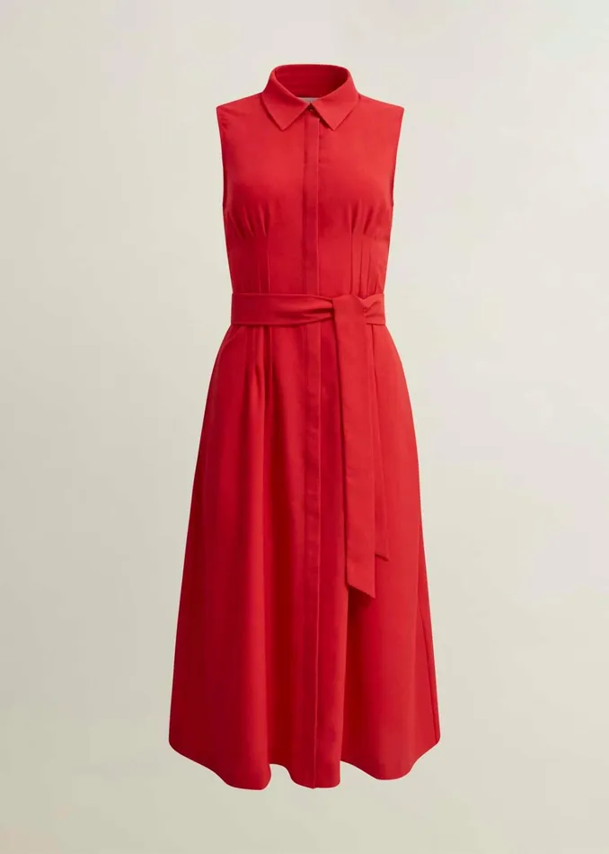 Women Sandra Dress Begonia Red Hobbs Dresses and Jumpsuits