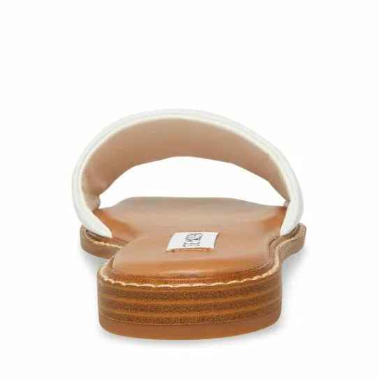 Women SANDRA WHITE LEATHER White Leather Steve Madden Sandals Women SANDRA WHITE LEATHER White Leather Steve Madden Sandals