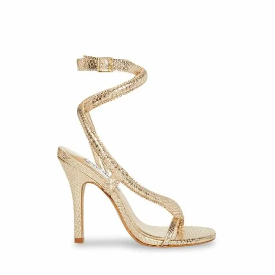 Women SCALIA GOLD SNAKE Gold Snake Steve Madden Heels
