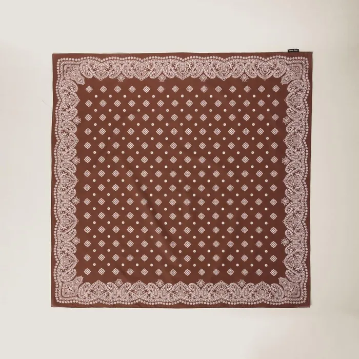 Women Scarves And Socks Miu Miu Printed Cotton Poplin Scarf Cocoa Brown Women Scarves And Socks Miu Miu Printed Cotton Poplin Scarf Cocoa Brown