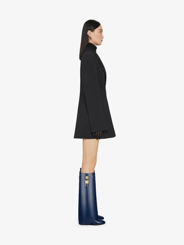 Women Shark Lock Givenchy Shark Lock Boots In Leather Petrol Blue Women Shark Lock Givenchy Shark Lock Boots In Leather Petrol Blue