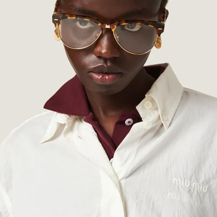Women Shirts And Tops Miu Miu Batiste Shirt Ivory Women Shirts And Tops Miu Miu Batiste Shirt Ivory