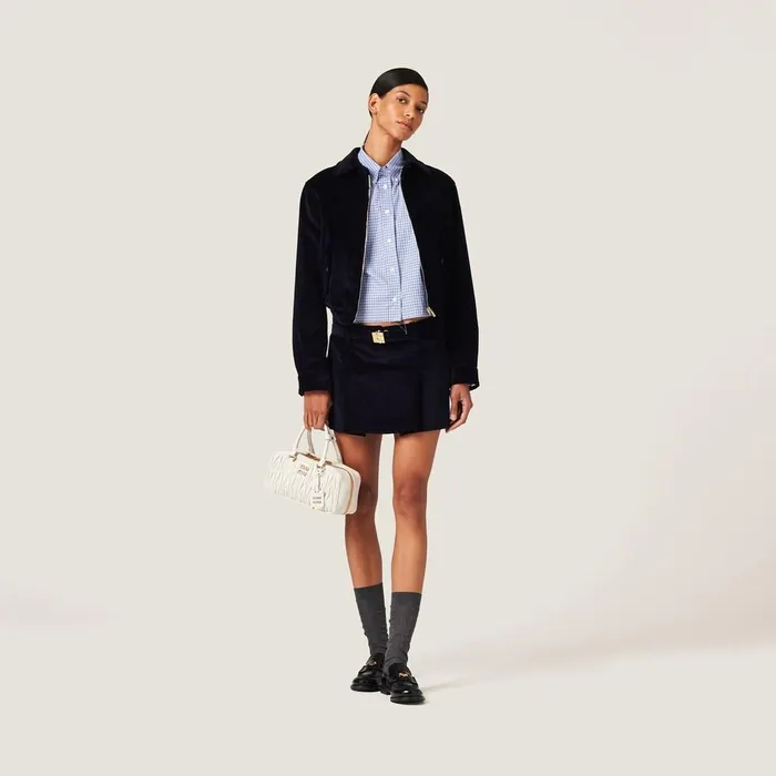 Women Shirts And Tops Miu Miu Checked Poplin Shirt Bluesky Blue Women Shirts And Tops Miu Miu Checked Poplin Shirt Bluesky Blue