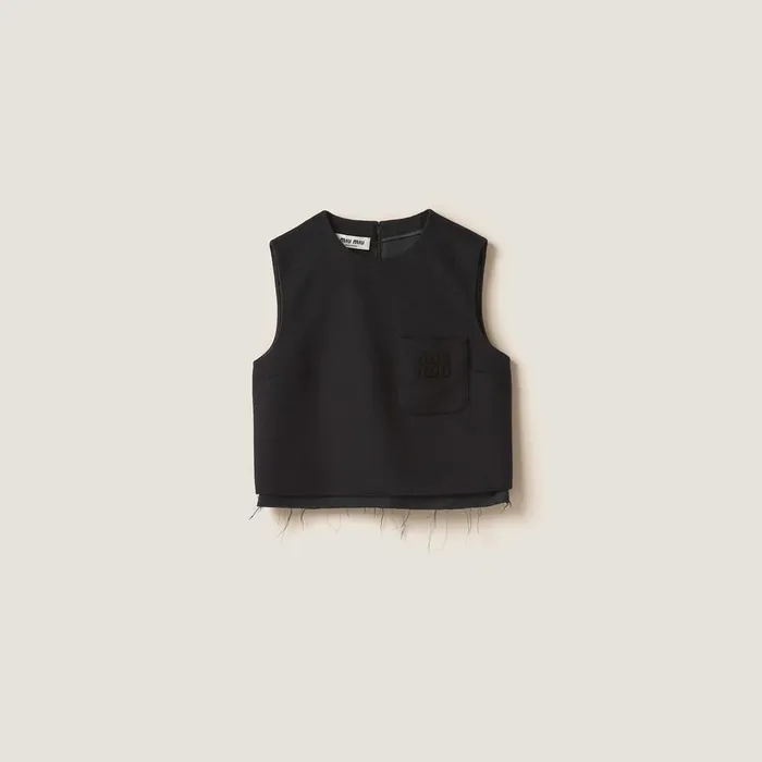Women Shirts And Tops Miu Miu Velour Top Black