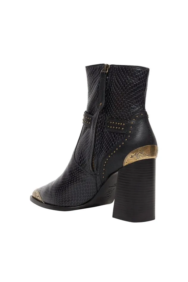 Women Shoes Camilla Block Heel Buckle Boot Shes Got Grace