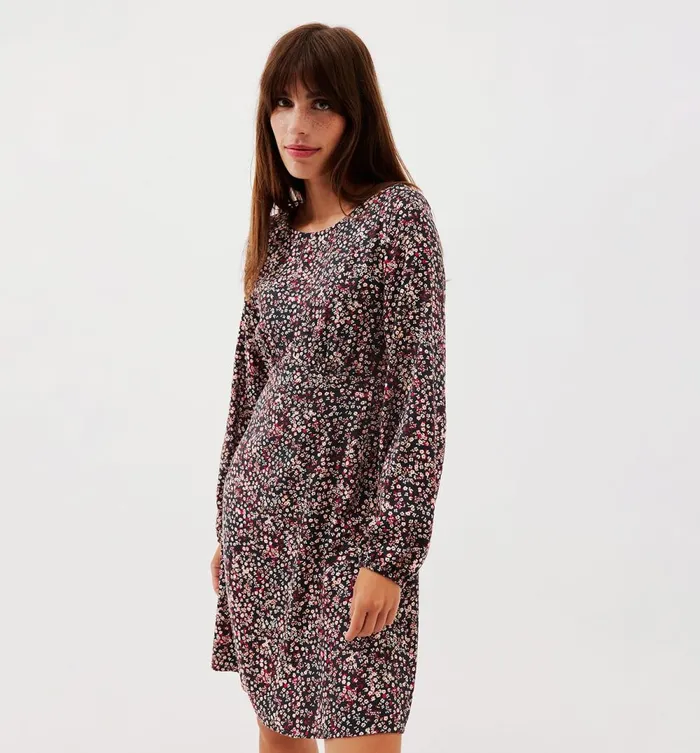 Women Short Dress 8211 Black Prints Promod Dresses Women Short Dress 8211 Black Prints Promod Dresses