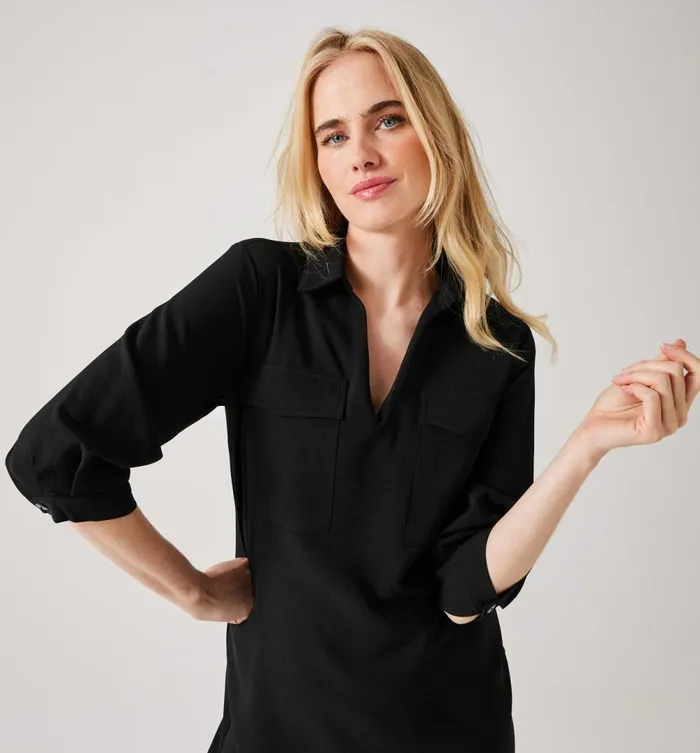 Women Short Plain Dress 8211 Black Promod Dresses Women Short Plain Dress 8211 Black Promod Dresses