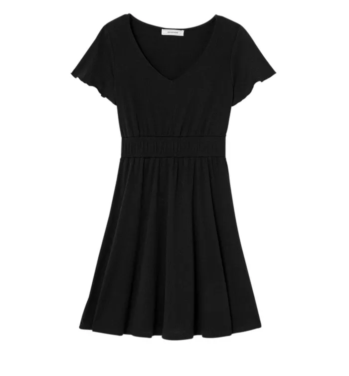 Women ShortSleeved Dress 8211 Black Promod Dresses Women ShortSleeved Dress 8211 Black Promod Dresses