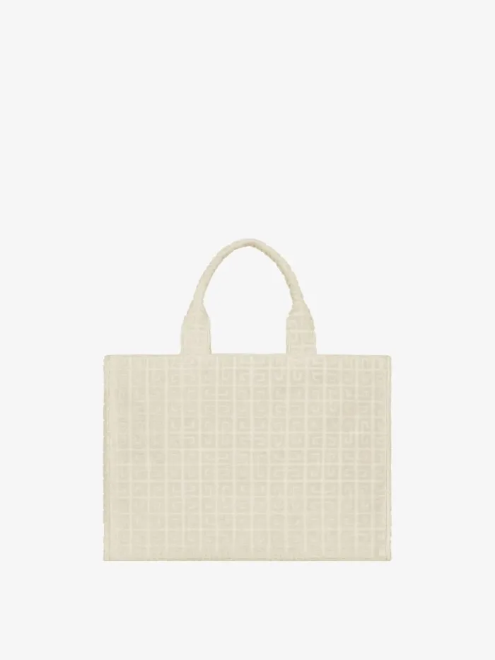 Women Shoulder Bags Givenchy Medium GTote Bag In 4G Cotton Towelling Ivory Women Shoulder Bags Givenchy Medium GTote Bag In 4G Cotton Towelling Ivory