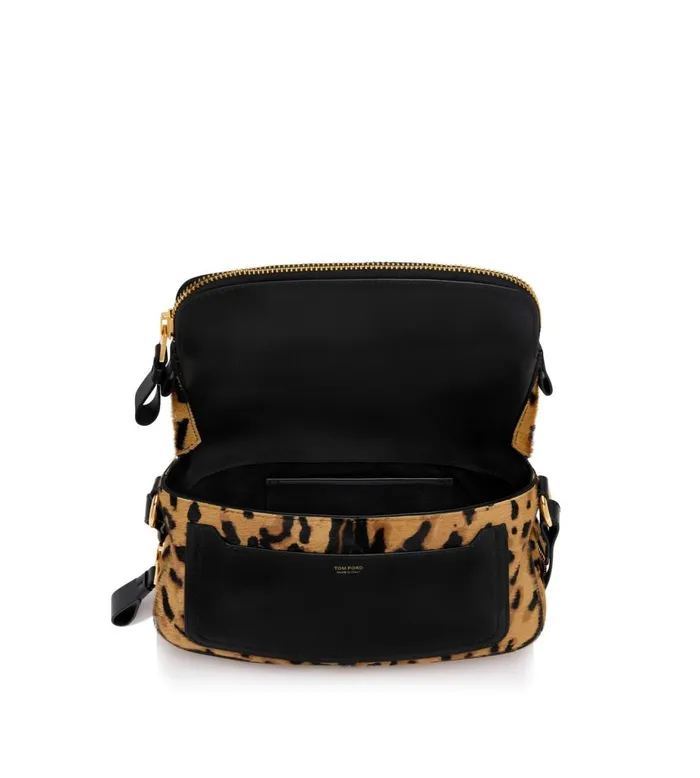 Women Shoulder Bags Tom Ford Calf Hair Jennifer Shoulder Bag Blackbeige Black Women Shoulder Bags Tom Ford Calf Hair Jennifer Shoulder Bag Blackbeige Black