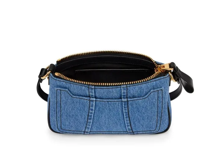 Women Shoulder Bags Tom Ford Denim Jennifer Mini Bag Washed Blue Black Women Shoulder Bags Tom Ford Denim Jennifer Mini Bag Washed Blue Black