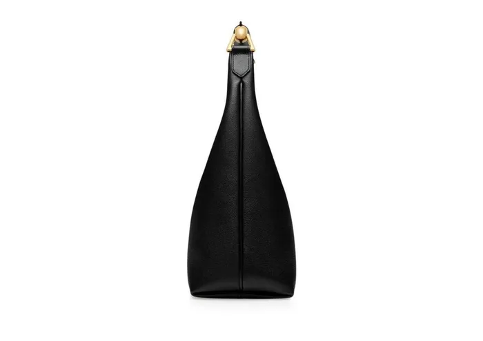 Women Shoulder Bags Tom Ford Grain Leather Bianca Large Hobo Black Women Shoulder Bags Tom Ford Grain Leather Bianca Large Hobo Black