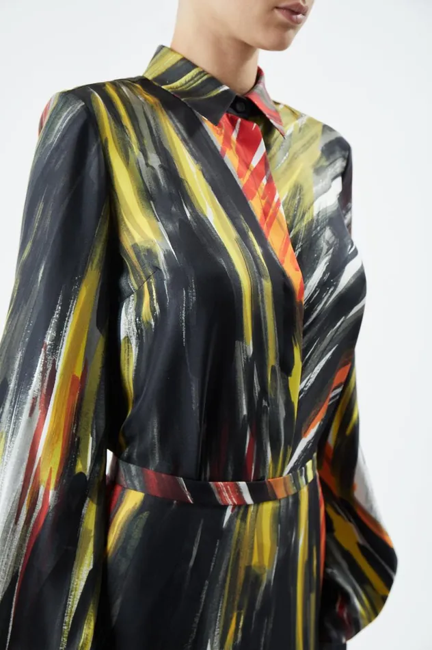 Women Skirts Gabriela Hearst Morse Skirt In Multi Printed Silk
