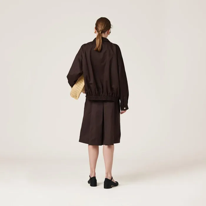 Women Skirts Miu Miu Gabardine Skirt Cocoa Brown Women Skirts Miu Miu Gabardine Skirt Cocoa Brown