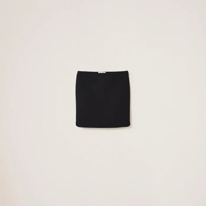 Women Skirts Miu Miu Grain De Poudre Skirt Black