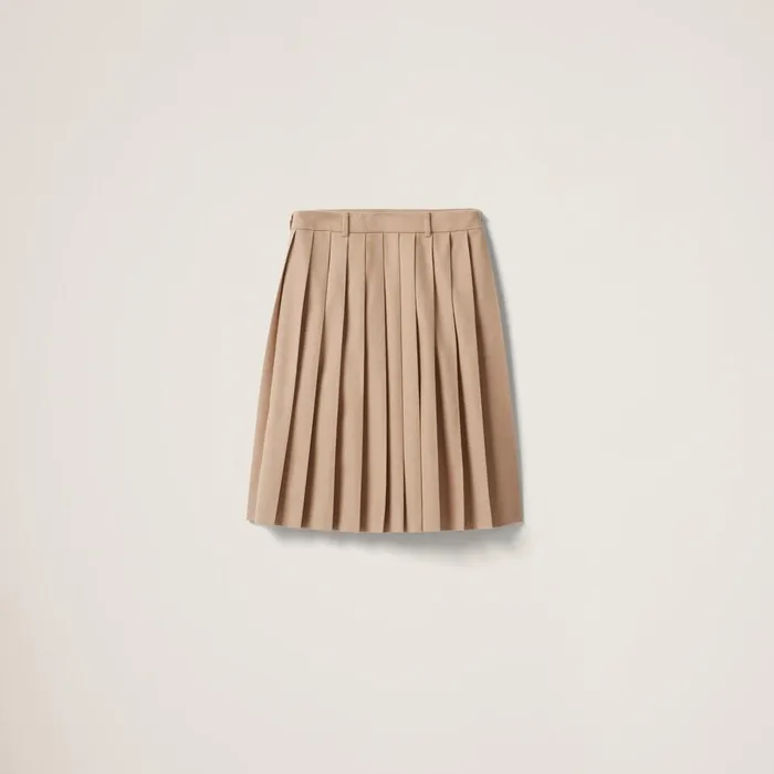 Women Skirts Miu Miu Velour Skirt Sand Beige