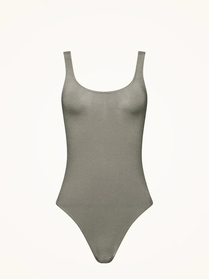 Women Sleeveless Bodies Wolford Jamaika Body Earl Grey