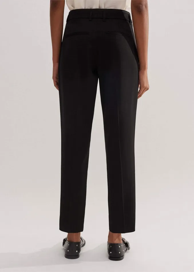 Women Slim Crop Forever Tux Pant Black MEEM