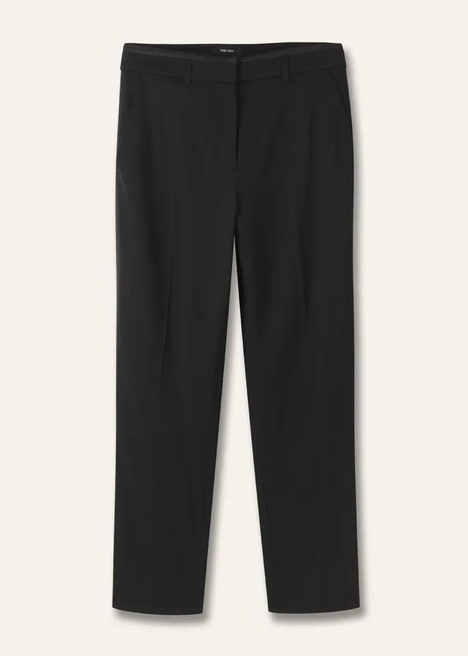 Women Slim Crop Forever Tux Pant Black MEEM