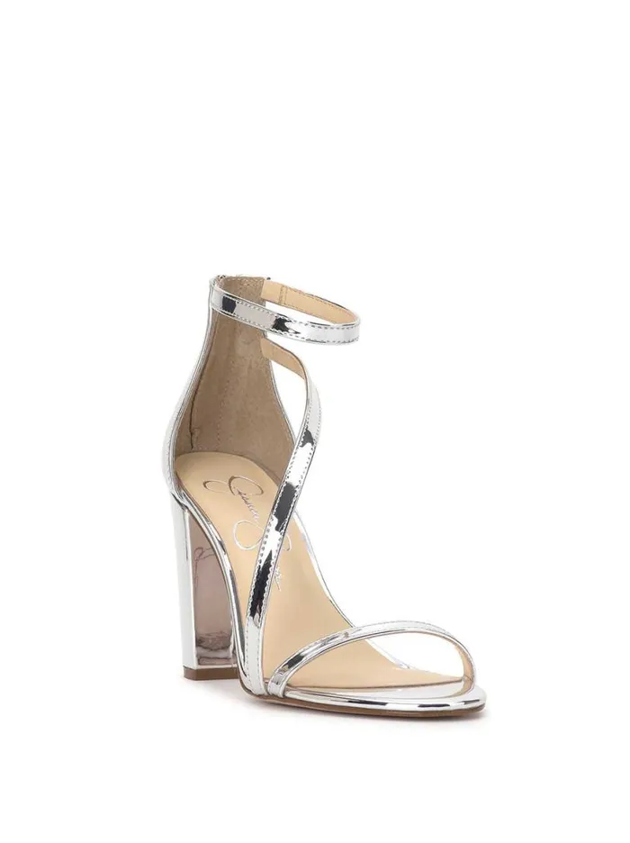 Women Sloyan High Heel Sandal In Silver Jessica Simpson Sandals