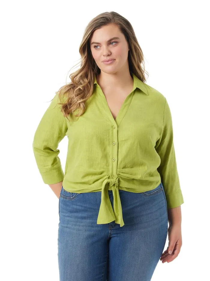 Women Soley Tie Front Top In Pickled Pepper Jessica Simpson Sets