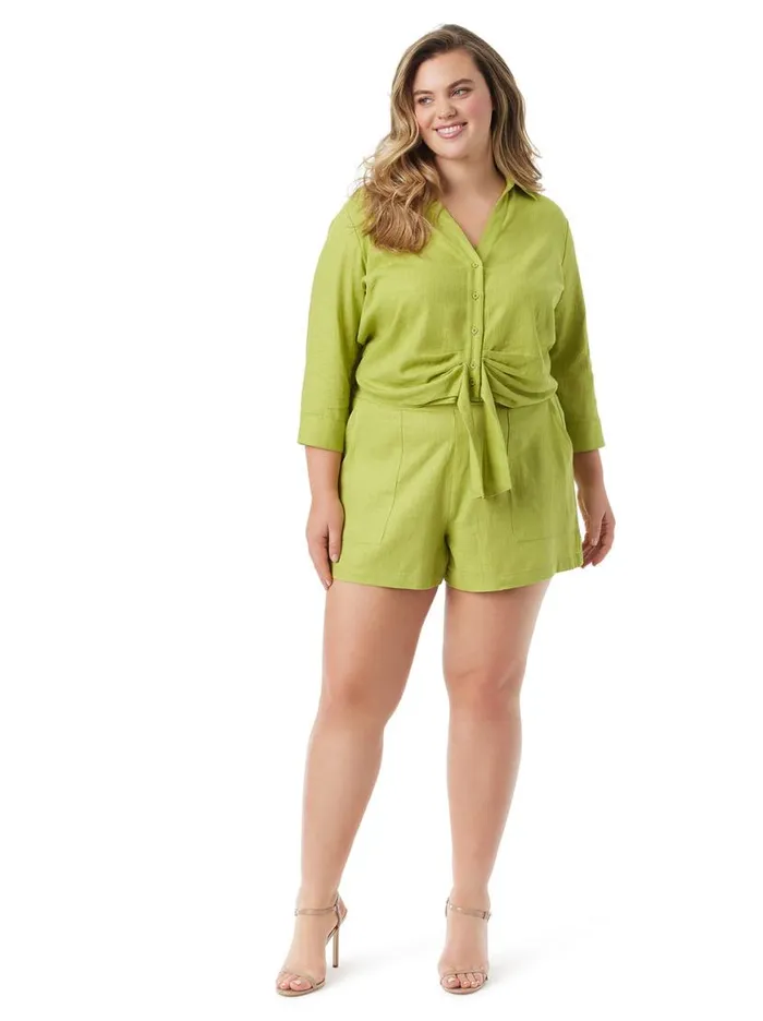 Women Soley Tie Front Top In Pickled Pepper Jessica Simpson Sets