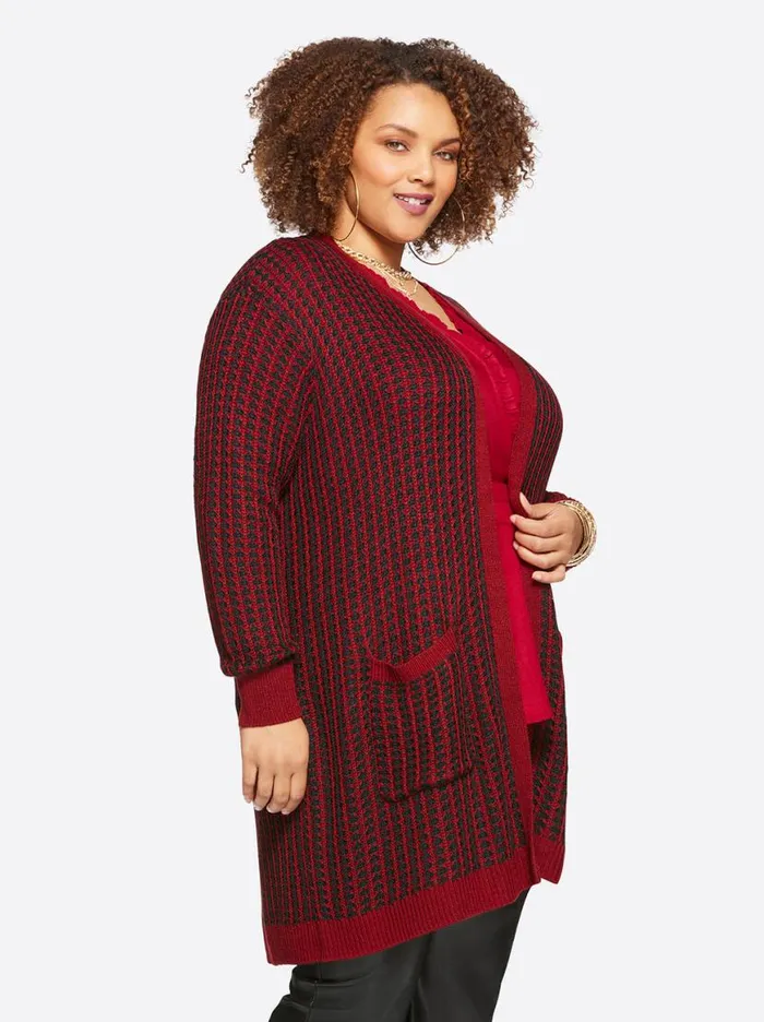 Women Sterling Cardigan In Syrah And Black Jessica Simpson Jackets Blazers and Kimonos