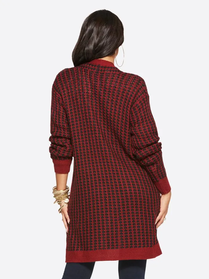 Women Sterling Cardigan In Syrah And Black Jessica Simpson Jackets Blazers and Kimonos