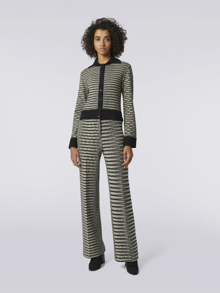 Women Straight HighRise Wool Blend Trousers Multicoloured Missoni Trousers Women Straight HighRise Wool Blend Trousers Multicoloured Missoni Trousers