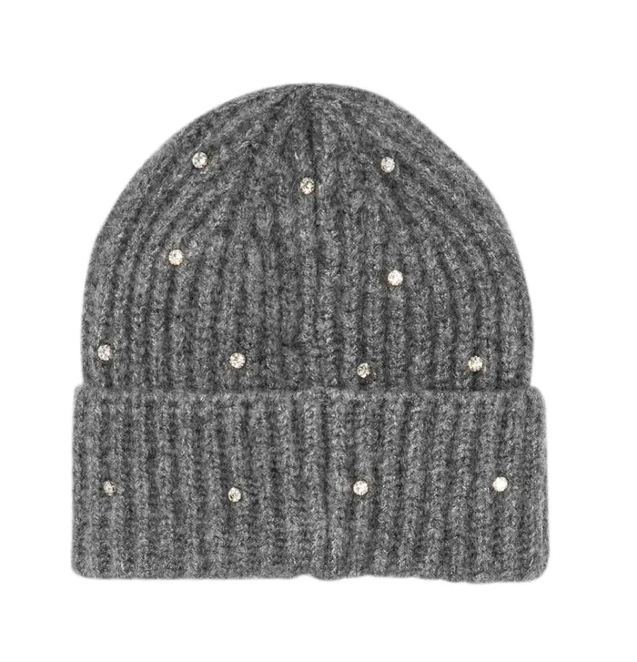 Women Strass Knit Hat 8211 Grey Promod Hats And Gloves Women Strass Knit Hat 8211 Grey Promod Hats And Gloves