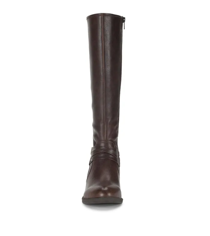 Women Stratford Wide Calf Riding Boot Dark Brown Baretraps Wide Calf Boots