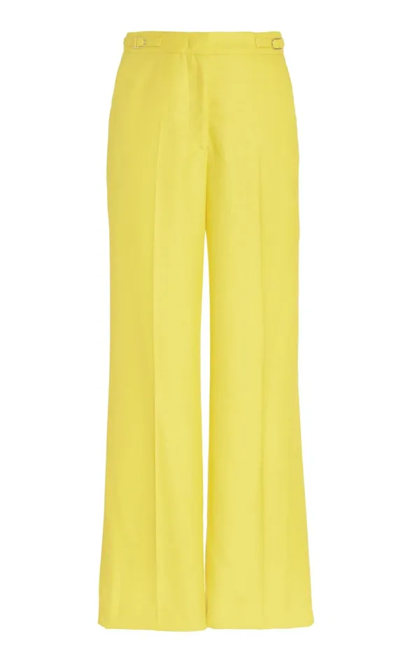 Women Suits Gabriela Hearst Vesta Pant In Cadmium Yellow Virgin Wool And Silk Linen Twill