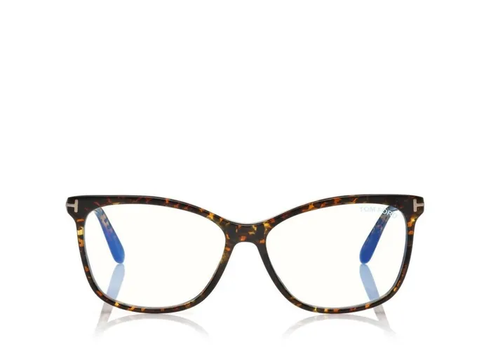 Women SUNGLASSES Tom Ford Blue Block Cat Eye Magnetic Opticals Shiny Turquoise