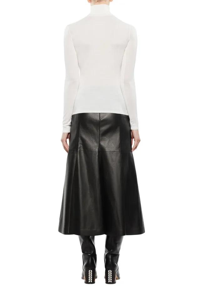 Women Sweaters and Turtlenecks Gabriela Hearst Costa Knit Turtleneck In Ivory Cashmere Silk