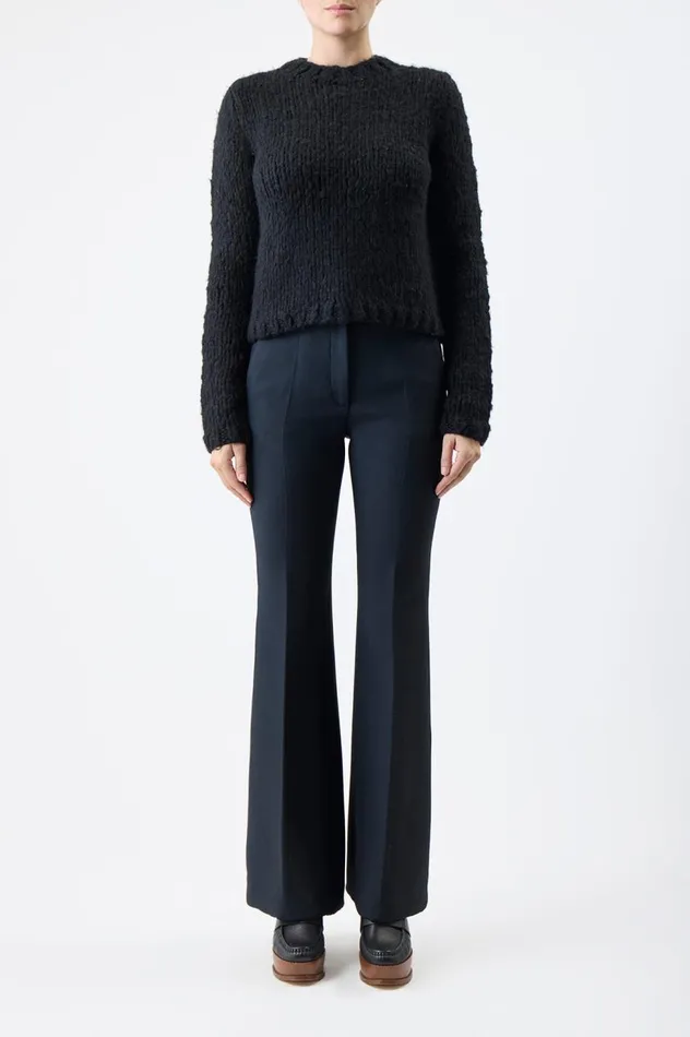 Women Sweaters and Turtlenecks Gabriela Hearst Dalton Knit Sweater In Black Welfat Cashmere