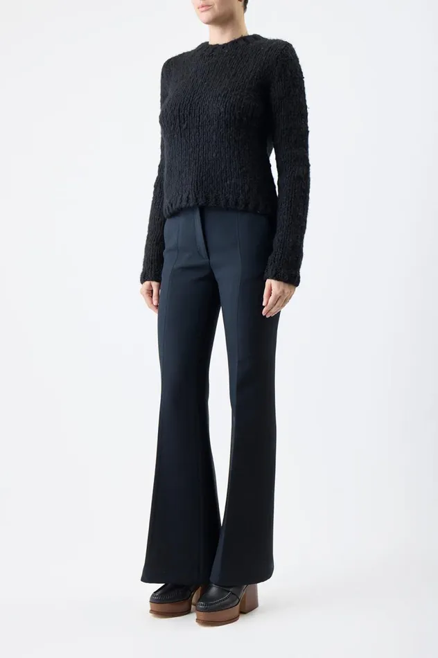 Women Sweaters and Turtlenecks Gabriela Hearst Dalton Knit Sweater In Black Welfat Cashmere