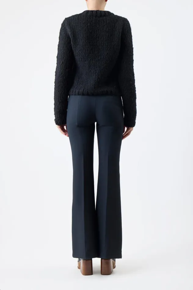 Women Sweaters and Turtlenecks Gabriela Hearst Dalton Knit Sweater In Black Welfat Cashmere