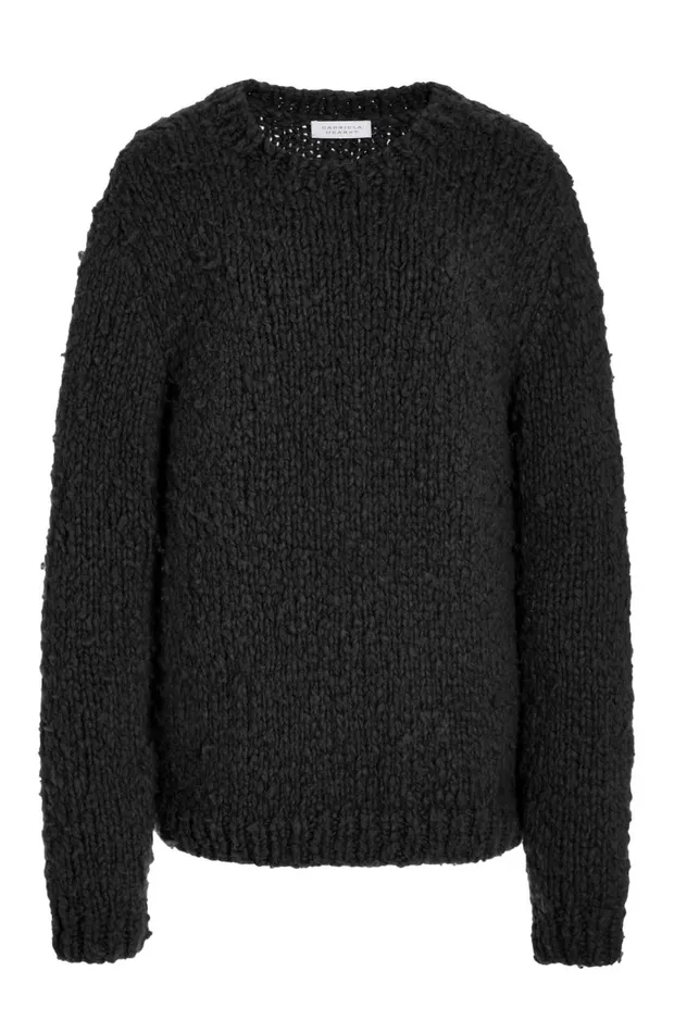 Women Sweaters and Turtlenecks Gabriela Hearst Lawrence Knit Sweater In Black Welfat Cashmere Women Sweaters and Turtlenecks Gabriela Hearst Lawrence Knit Sweater In Black Welfat Cashmere
