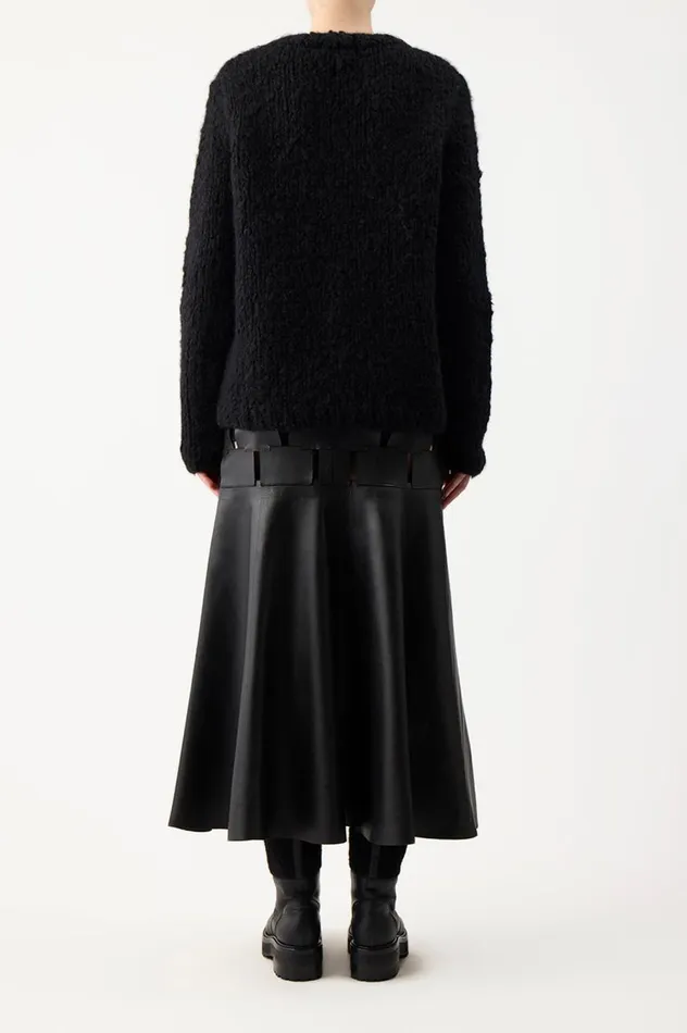 Women Sweaters and Turtlenecks Gabriela Hearst Lawrence Knit Sweater In Black Welfat Cashmere