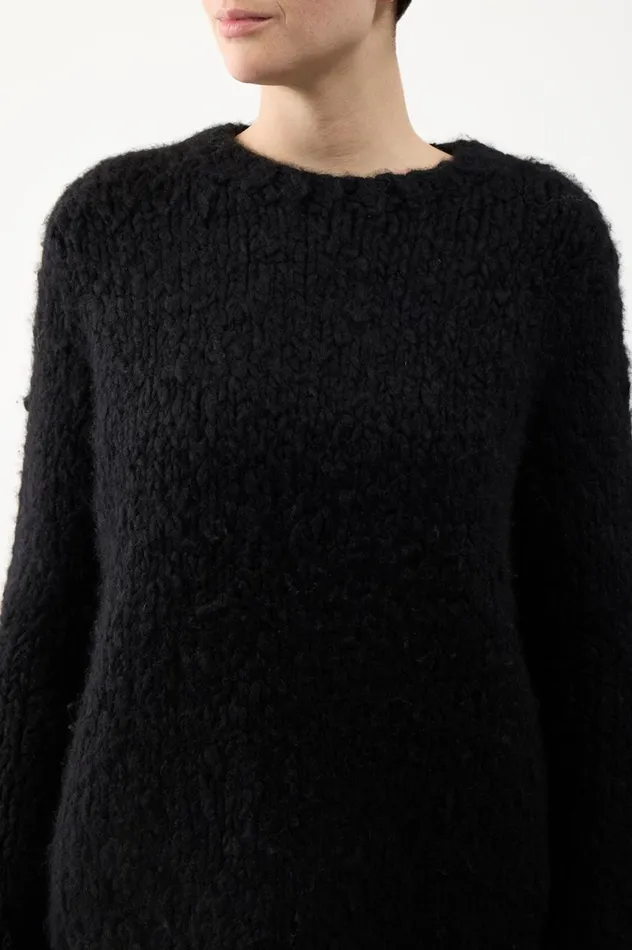 Women Sweaters and Turtlenecks Gabriela Hearst Lawrence Knit Sweater In Black Welfat Cashmere