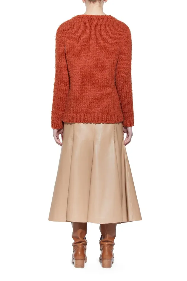 Women Sweaters and Turtlenecks Gabriela Hearst Lawrence Knit Sweater In Copper Welfat Cashmere